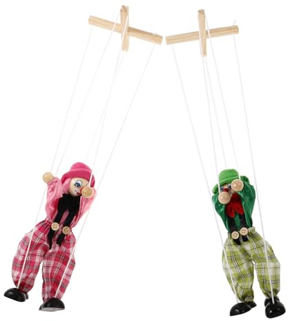 KOMBIUDA 2 Stück Piraten Marionettenpuppe mit Fadenschnur Kreative Kindermarionette für Puppentheaterspielzeug und Motorische Zuhause Zufälliger Stil