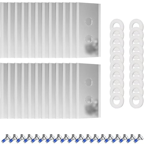 Lames de rechange pour tondeuse à gazon, kit de 24 lames robustes compatibles avec tous les modèles de tondeuse robot Mammotion, Luba, Yuka, avec vis et rondelles