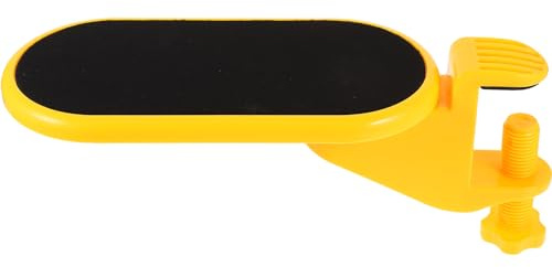 HOMSFOU Accoudoir De Bureau Pliable En Pp Jaune, Support Repose-poignet Ergonomique Sans Perçage, Rallonge Rotative Pour Ordinateur De Bureau, Confort Au Travail Et Prévention Fatigue
