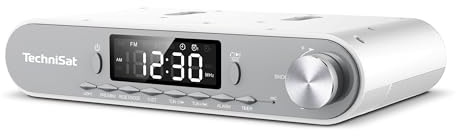 TechniSat Viola Radio de cocina - Radio de montaje bajo con UKW/FM, pantalla LED, luz de trabajo, temporizador, Bluetooth, función de alarma, manos libres, altavoz de 5 W