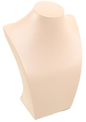 Ciieeo Espositore per gioielli e collane, busto in poliuretano beige