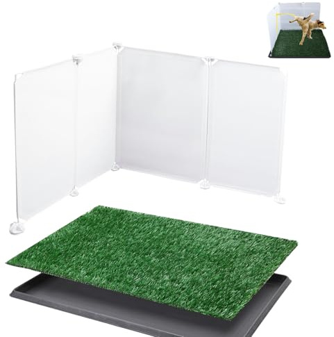 Bencacawinstyle Muro per pipì per cani maschi, adatto per la maggior parte dei tappetini per pipì per cani, previene la pipì dal lato del tappetino, facile da pulire (erba e vassoio non sono inclusi)