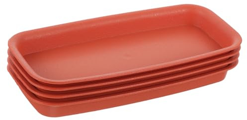 SUPVOX 4 Pièces Soucoupes Rectangulaires pour Plantes Bac à Plantes Plastique pour Pots De Fleurs Réservoir Eau pour Jardinière