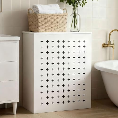 Copritermosifone Moderno, Copertura per Radiatore Bianco Copricalorifero a Griglia Copri mensola per termosifoni per Casa e Ufficio(80x70x20cm)