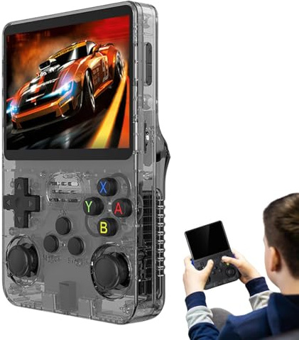 Retro Handheld Game Console, Portable Video Game Console with Built-in 20,000+ Games, 64/128GB TF Card,3.5 in HD Screen,3500mAh Battery, Linux System, 30+ Emulators (128G,Black)