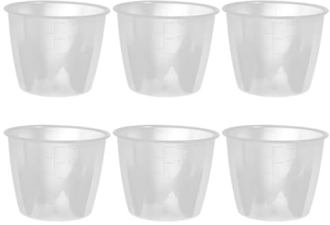 FUOYLOO Tazas Medidoras para Arroz y Líquidos 160 Ml 6 Piezas Plástico Transparente para Olla Arrocera Utensilios de Cocina Medición Precisa Uso Doméstico