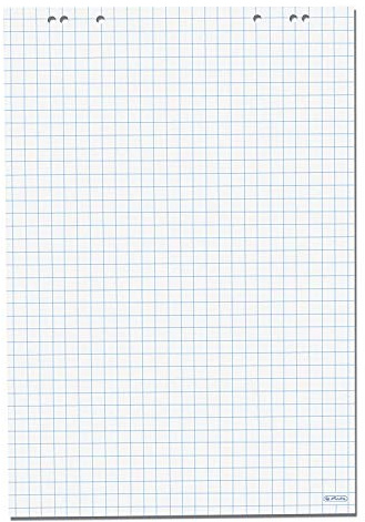 Herlitz Flipchartblock, 68x99cm (kariert/gelocht), 15 Bl?cke (20 Blatt je Block) (Nur Flipchartbl?cke)