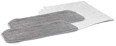 CLEANmaxx Spray-Mopp 4 in 1 Ersatz-Wischtuch - 2 x Mikrofaser, 10 x Staubtuch | Für Trocken- und Nassreinigung aller glatter Böden