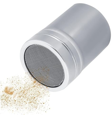 Spargi Zucchero,Spargi Cacao in Polvere,Spargi Cacao in Acciaio Inossidabile Spargicacao Spargi a velo Spargizucchero per Farina Cacao Setaccio per Farina di Caffè con Shaker