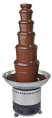 Fondoir de Sauce Commerciale en Acier Inoxydable/Fondue de Cascade de Chocolat, Machine à Fontaine à Fondue au Chocolat à 4/5/6/7 Niveaux, pour fête d'anniversaire, Buffet (6 Tier)