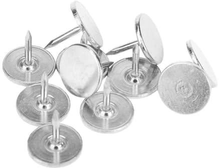 Polsternägel 100 Stück, Flachkopf-Polsternägel, Dekorative Nagelköpfe, Reißnägel, Möbelnägel, Nägel Für Polster(9 * 8mm-Silber)