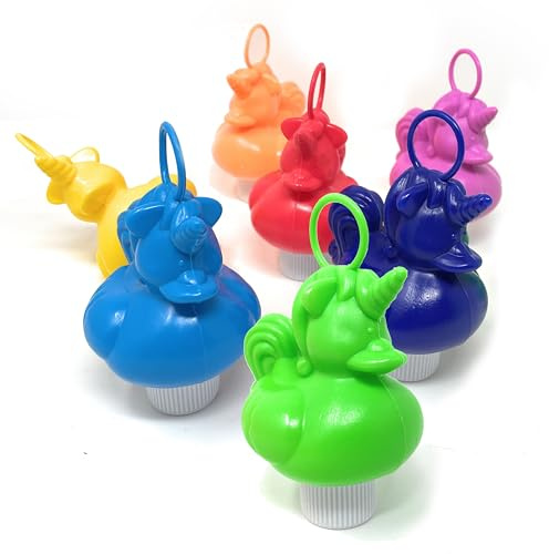 AMLI 21x Einhorn Enten Angel Spiel - Angelspiel Enten mit Öse & Gewicht | Kinder Unicorn Badeente XXL für Angeln mit Haken | 101AO20DUCK | OHNE Angel