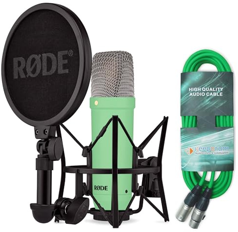 Rode NT1 Signature Green Studio-Mikrofon Grün + keepdrum XLR-Kabel Grün