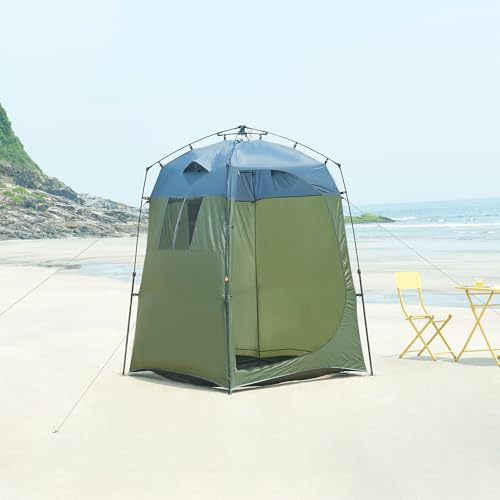 pro.tec Duschzelt Ayas Wurfzelt Pop-Up Zelt Mobile Umkleidekabine tragbar Camping Toilette Sichtschutz Outdoor Strandzelt 150 x 150 x 200 cm