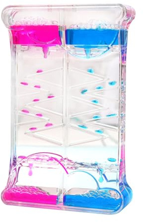 Liquid Motion Bubble Timer, Tropfen Sanduhr Flüssig Bewegung Blasen Sensory Fidget Toy Dekompressionsölleck Schreibtisch Spielzeug Geschenk for Kinder, Erwachsene (A)