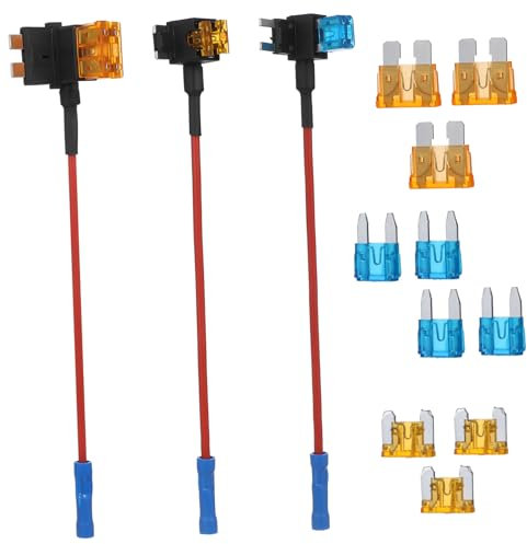 iplusmile 1 Satz Elektrischer Satz Kfz Adapteradapter Sicherungshahn Draht Sicherungshähne Kfz Inline Sicherungshalter Kabelbaum Sicherungshahn Kit Mini Sicherungshahn Sicherungshahn Low