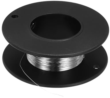 sourcing map Calibre 35/0,15 mm nicromo 80 Cr20Ni80 alambre de resistencia de calefacción de alta temperatura para reparación de componentes electrónicos, color negro