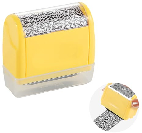 Identity Theft Protection Roller Stamp，Refillable Ink,Wide Coverage Security Stamp Roller for Privacy Protection