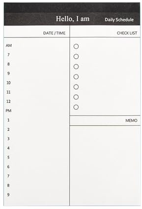 Petit planificateur quotidien, carnet de notes déchirable 50 feuilles non lignées, bloc-notes, liste de contrôle, bloc-notes, planificateur de préparation de voyage