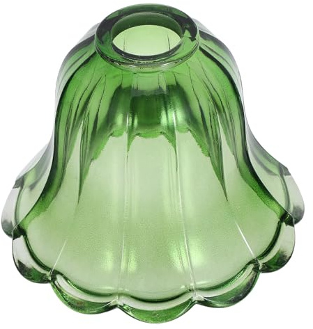 E14 Ersatz Lampenschirm aus Glas, Grün, Modern und Elegant | Gleichmäßige Lichtstreuung, Hitzebeständig und Pflegeleicht, Dekorative Abdeckung, Einfache Montage