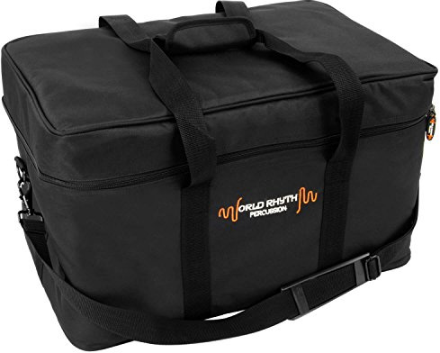 World Rhythm INC60-BK - Bolsa semirrígida de cajón, acolchado de 10 mm, correa de hombro ajustable y asa de transporte, también adecuada para juegos de mesa
