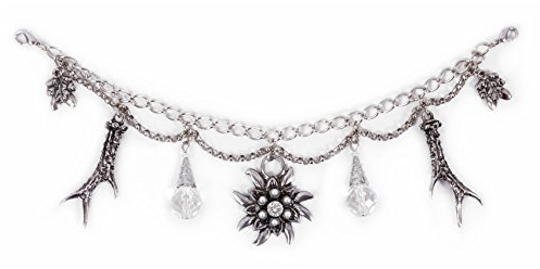 Moschen-Bayern Trachtenschmuck Dirndlschmuck Damen Trachten Charivari Dirndl Herz Hirsch Edelweiß Münzen Silber