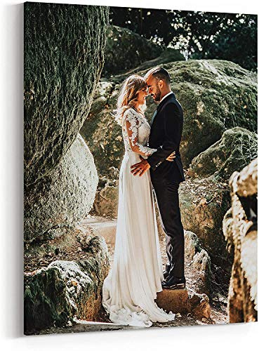 P&L ART. Personalized Custom Canvas Prints: Photo On Canvas Transform Your Photos into Stunning Framed Wall Art Digitally Printed Photo To Canvas Ideal for Home Decor Gifts Keepsakes Framed 12X16