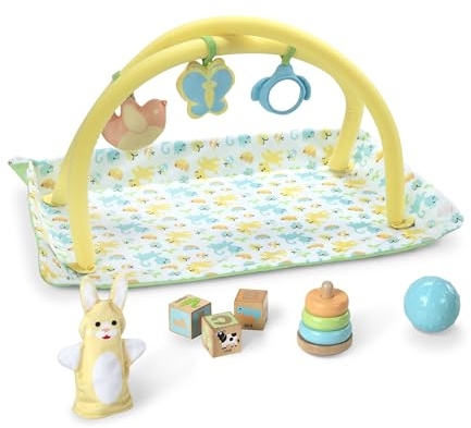 Melissa & Doug Mine to Love Toy Time Play Set for Dolls with Activity Gym, Stacker, Blocks, More (16 pcs)