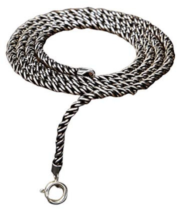 Daesar Herren Halskette Weizenkette Kette 1.5 MM Breit 18 Inch Silber 925 Kette Partnerkette