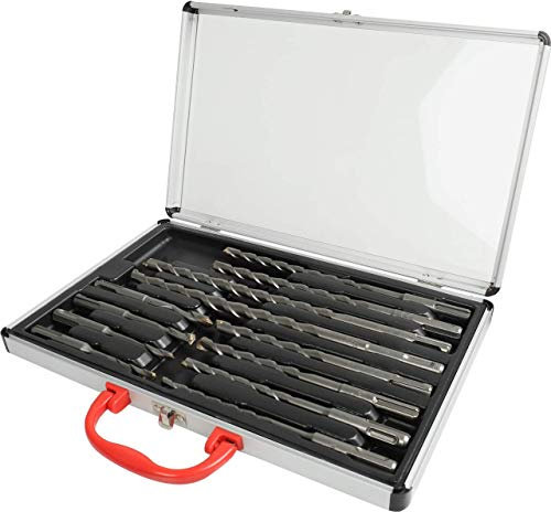 WALTER Gesteinsbohrersatz SDS+ 12- tlg, 110 mm - 260 mm lang, Durchmesser 5-14 mm, Spitzen hartmetallbestückt, SDS Plus Bohrersatz