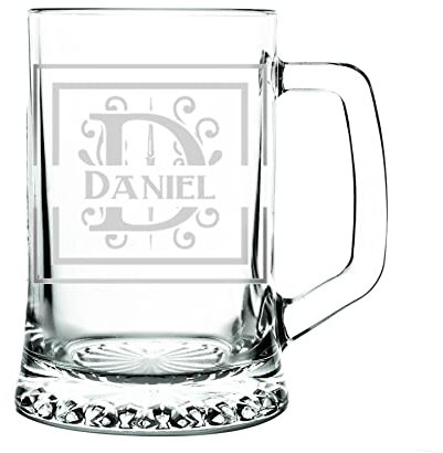 Chope de biere - personnalisation avec gravure, verre épais 1 kg (1) élégant