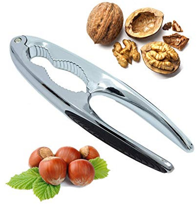 VITA PERFETTA Casse-Noisette en Métal avec Poignées en Caoutchouc Antidérapant - Casse-Noisette Robuste pour Noix de Pécan - Noix du Brésil - Casse-Coquille aux Fruits de mer