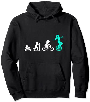Einradfahrerin Evolution Artisten Zirkus Mädchen Einrad Pullover Hoodie