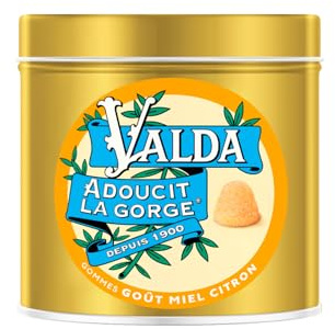 Valda Gommes Goût Miel Citron Avec Sucres - Adoucit la Gorge* - 140 g