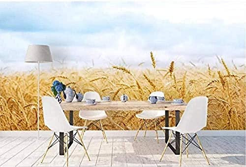 XLMING Wallpaper Mural Wheat Field Wheat Effect Mural Wallpaper Silk Wallpaper Mural Wall Decoration Wallpaper -400cm×280cm