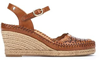 Pikolinos Sandalias cuña en Cuero Vila para Mujer en Color Marrón