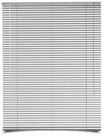 TZYYAO 25mm Metall-Alu Jalousie,wasserdichte Verdunkelungsjalousien Für Innen,Horizontale Mini Venezianische Jalousien,40-150cm Breit,Silber,Für Heimbüro Bad Küche,WxH-87x73cm/34x29in