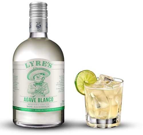 Lyre's Non Alcoholic Agave Blanco, Award Winning Low Calorie Alcohol Free Tequila Alternative, Vegan Friendly Zero Proof Spirit for Margaritas, Palomas and Cocktails (700ml)