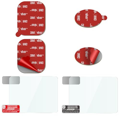 Adhesive Pads & Electrostatic Film for Dash Cam Mounting – Made with 3M VHB – Compatible with Nextbase Series 2: 122, 222, 322GW, 422GW, 522GW, 622GW – Windscreen Installation Kit