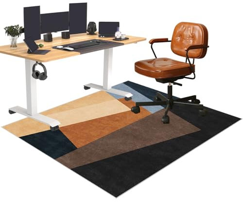 Unterlage Schreibtischstuhl, Bodenschutzmatte für Hartböden, Gaming Stuhlmatten für Hartholzböden, Bürostuhl Unterlage, 120 x 140 cm Stuhlmatte für Teppich- und Hartholzböden, Mehrzweck-Stuhlteppich