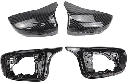zjxcnb Spiegelkappen Außenspiegel Für BMW 3 4 5 6 7 Series G20 G30 M5, Auto Spiegelkappen Rückansicht Seite Flügel Spiegel Abdeckung Gehäuse Auto Teile,Carbon Fiber Pattern