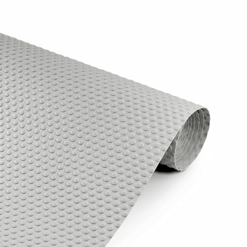 Decomira Lådmatta, Skärbara, 50x500 cm | Tvättbar Skåpfoder eller Halkskyddsmatta för Lådor, Kylskåp eller Hyllor | Som Köksunderlägg eller Arrangör | Grå