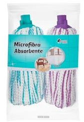 Fregona Microfibra Absorbente Bosque Verde Suelos de Interior Paquete 2 ud. Pack 2