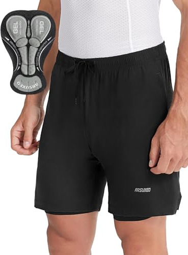 ARSUXEO Pantalones Cortos de Ciclismo para Hombre Pantalones Cortos de Ciclismo de montaña Acolchados y Holgados 2506