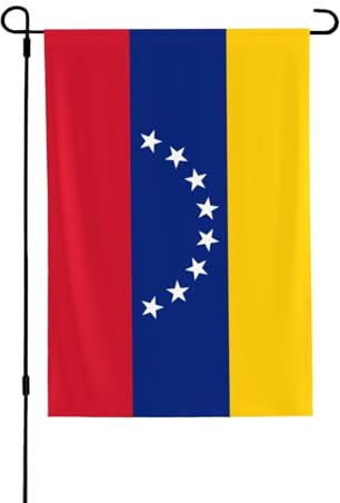 Bandera de Venezuela. Adecuada para uso en interiores y exteriores, perfecta para el hogar, jardín, eventos y exhibiciones patrióticas.