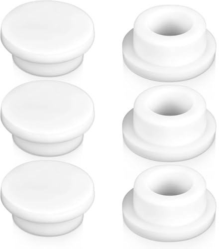 COYUN 6 pcs Couvercles Trop-Plein d'Évier Caoutchouc, Couvercle Trou Trop-Plein d'Évier Salle Bain Réutilisable Bouchons Trop-Plein Baignoire Insert Drain d'Évier pour Garniture Lavabo