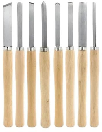 8 Uds. Cuchillos Torneados for Carpintería HSS De Acero Alta Velocidad, Cinceles for Tallar