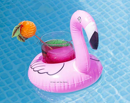 Aufblasbare Flamingo Getränkehalter 5 STK Paket / Cup Holder / Inflatable