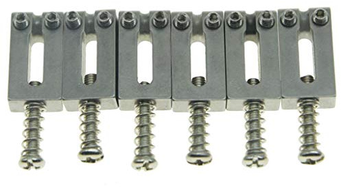 Dopro 6er Set Edelstahl Sattel Gitarre Steg-Sattel 10.5mm String Spacing