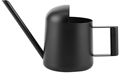 Mini regadera de Acero Inoxidable Negro de 300 ml Plantas de Interior para Exterior Maceta de riego de caño Largo Uso en el hogar Adecuado para Plantas y Flores de Interior